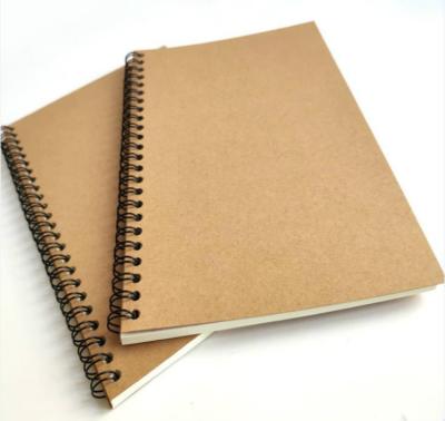 China Printed Kraft Notebook A5 Custom Size Sew Binding Day Planner Printing Notebook for sale