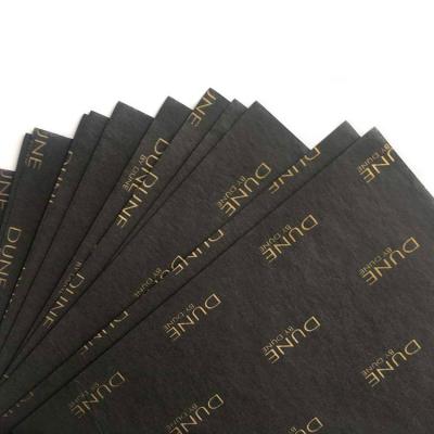 China Buying Custom Gold Brand Logo Printing Gift Wrapping Paper Fabric For Packaging for sale