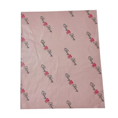 China Recyclable Custom Logo Gift Paper Clothing 17gsm Printed Tissue Wrapping Paper for sale