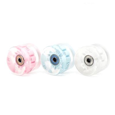 China LED Lights 6 Skateboard LED Wheels 82A 60*45mm Light Up Wheels For Skateboard LED Lights 6 Skateboard Wheels With Bearings for sale