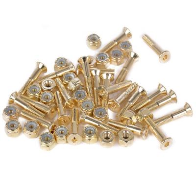 China Youth Longboard Skateboard Cruiser Hardware Screws Deck Mount Screw Nuts M5*25/28mm Skateboard Hardware Bolts Set for sale