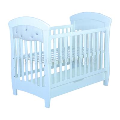 China White High Hutch OEM ODM Guardrail Well Protect Baby Hutch Sleeping Bed From Children's Cribs for sale