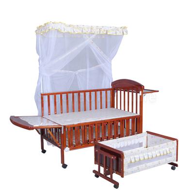 China Crib Accept Customized Folding Wooden Baby Crib Bedding Set Twin Size Bed Durable for sale