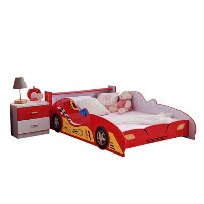 China HDF Cozy Red Blue Super Racing Cars Bed Crib Kids Room Furniture for sale