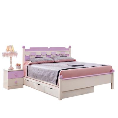 China Modern Princess Child Bed VIP Girls Bedroom Kids Furniture Bedroom for sale