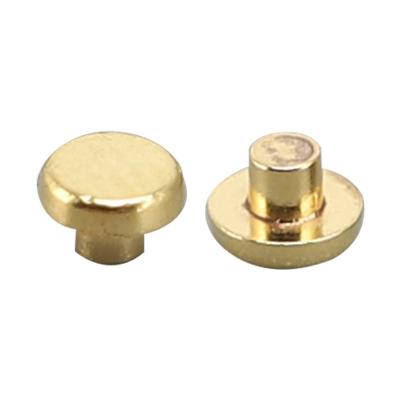 China Widely Applied Brass Electrical Silver Contacts In Switch Stamping Parts Inlay AgNi10 for sale