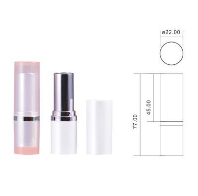 China Cosmetic Private Label lipstick container empty round clear silver lipstick tube custom for sale