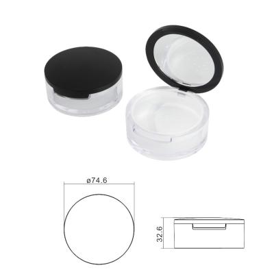 China Cosmetic Cosmetic Empty Powder Packaging Container Case Box 20g  Plastic Loose Powder Case with Elastic Sifter for sale