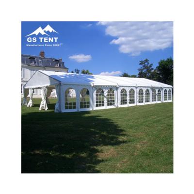 China Water Proof Promotional Waterproof Big Marquee White Party Transparent Wedding Tent For Outdoor Banquet for sale