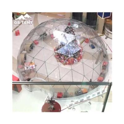 China UV Luxury Outdoor Water Proof Resistance Door Geodesic Dome Glass Tent Outdoor Activity 20m Diameter for sale