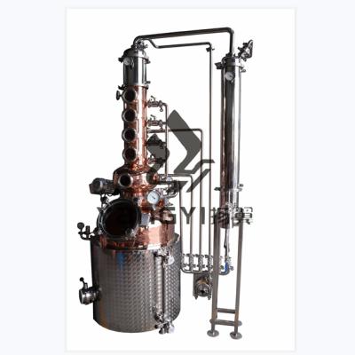 China SUS304/SUS316/red copper 100l copper boiler distillation moonshine alcohol distillery equipment for sale