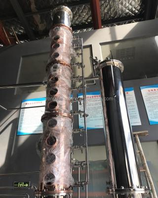 China Process Beverage Red Copper Distillation Tower, Distillation Column for sale