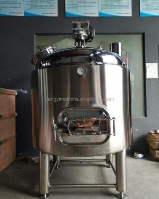 China Brewpub beer equipment brewing kettle material tank with fake steam jacket bottom for sale