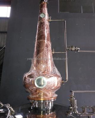 China Beverage Copper Onion Whiskey Helmet Alcohol Distillation Process Equipment for sale