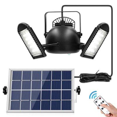 China Garden 60 Led Solar Head Light 3 Solar Lamp With Remote Control Outdoor Solar Garden Lamp for sale