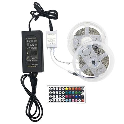 China Master IP20 44 IR 5050 5M 150LED 12V RGB LED Desktop Remote Control Strip with Power Adapter for sale