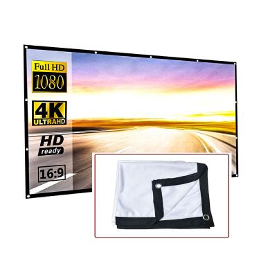 China Portable Folding Projection Screen Home Theater HD Projection Screens White=120 for sale