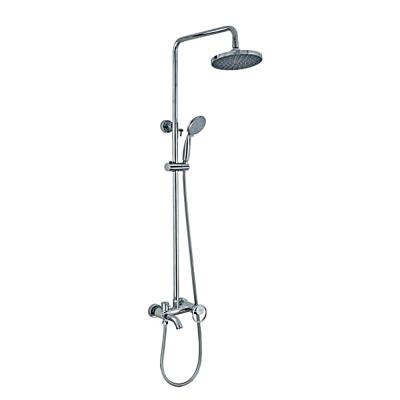 China With Sliding Bar Bath And Shower Faucets Wholesale Silver Brass Multifunctional Shower Cabin Shower Head for sale