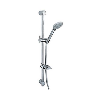 China With Brass Sliding Bar Factory Supply Silver Minimal Shower Head And Handy Bathroom Shower Faucets for sale