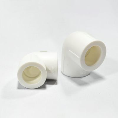 China Easy Installation China Manufacture Cheap 90 Degree Elbow Pipe Fitting White Copper Equal Conduit Elbow for sale