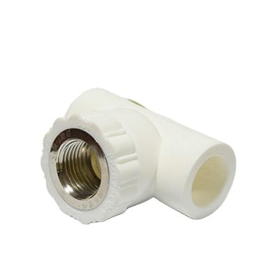 China Best Quality Easy Installation Thickening Durable Internal Pipe Tee PPR Copper Female Thread White Pipe Fitting for sale