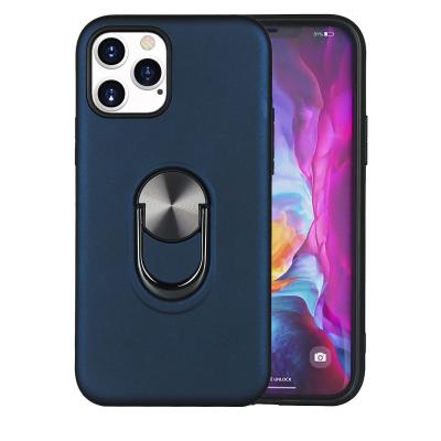 China Original Anti-fall Low MOQ 2 in 1 with Metal Ring Holder Silicone Phone Case for Iphone 12 12 pro 12 pro max for sale