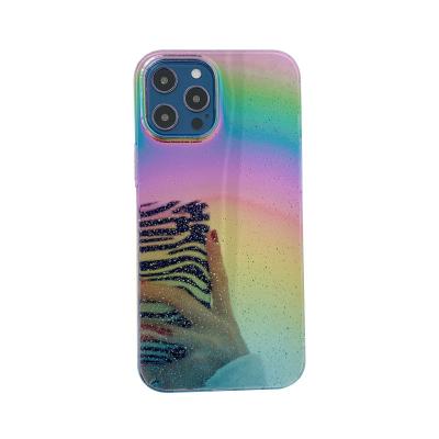 China 2021 Newest Fashion 3D Three-dimensional Rainbow Clear Transparent PC Phone Case For Iphone 11 XR Se for sale