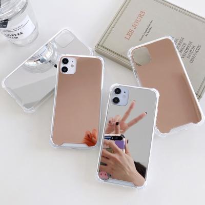 China Best Products Modern Shockproof Hard PC Clear Phone Case TPU With Mirror For iPhone 11 12 for sale