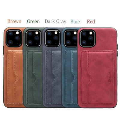 China 2021 Newest Pluggable Card Pluggable Card Frosted Imitation Cowhide Leather Phone Case For Iphone 12 12 pro 12 pro max for sale