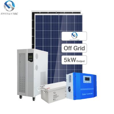 China Home 2021 Best Selling 5KW Off Grid Power Systems 220V 5Kw Solar Power System With Battery for sale