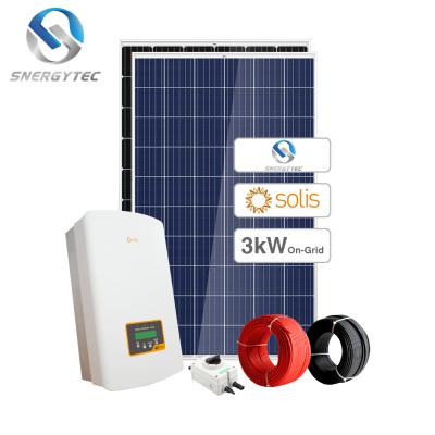 China OEM factory solar system home 3kw house on grid solar panel system solar power supply system for sale