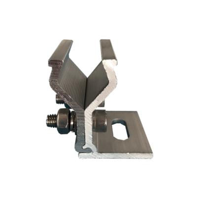 China AL6005-T5 PV Solar Panel Position Seam Metal Tin Roof Aluminum Clamps For PV Roof Solar Mounting Structure for sale