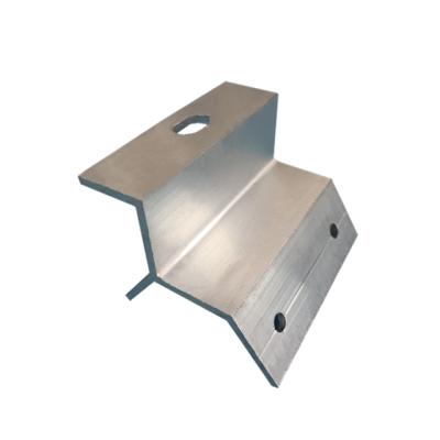 China AL6005-T5 Metal Trapezoidal Roof Clamps PV Clamp Position Seam Panel Clip Solar System Support Structure for sale