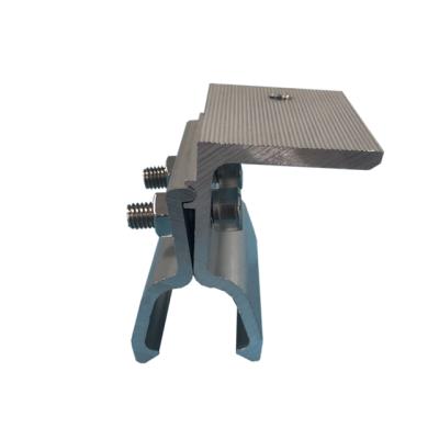 China Super Solar Power Photovoltaic Panel AL6005-T5 Metal Trapezoidal Roof Clamps Metal Solar Support Structure for sale