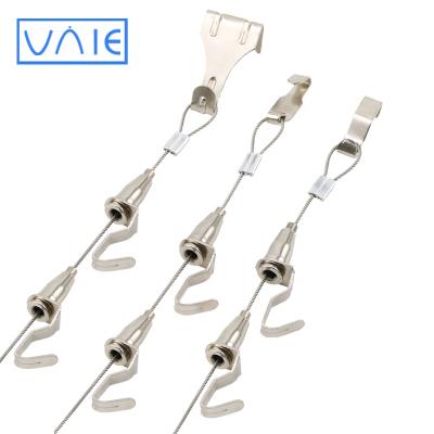 China VNIE Art Gallery Lightweight High Quality Picture Hanging, Ceiling or Wall Mount Track for Picture System Hanging Hardware Kit for sale