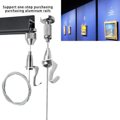 China Retail Industry Picture Systems Suspension Elevator Hanging Kits Wire Wine Rack Picture Frame Hanging Hook for sale