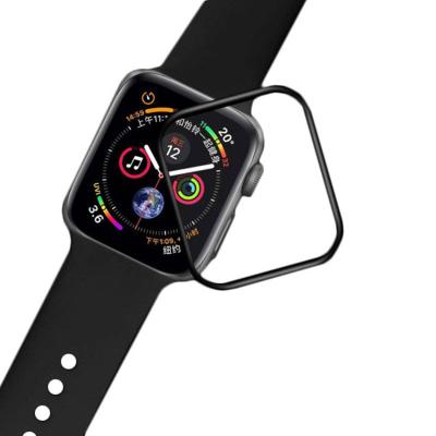 China 98% transparency hot sell 3D curved full glue Scratch-resistant 38/40/42/44mm Series 1/2/3/4/5 tempered glass for Apple Watch Screen Protector for sale