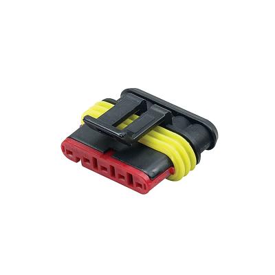 China Waterproof TE Tyco Amp 2 3 4 5 6 Pin Waterproof Male Female Automotive Connector for sale