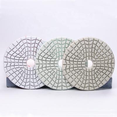 China Fast Speed ​​Marble 3 Step Wet Polish Pad Granite Flexible Polishing Pad for sale