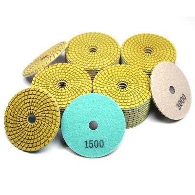 China Fast Speed ​​100mm Diamond Flexible Polishing Pad Granite Wet Polish Pad For Marble for sale