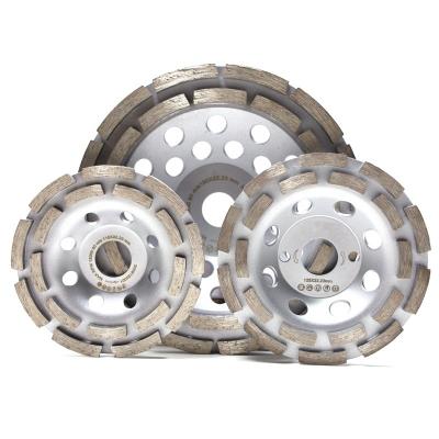 China Fast Speed ​​125mm Diamond Cup Wheel Double Row Cup Wheel Cold Pressed Concrete Grinding Wheel for sale