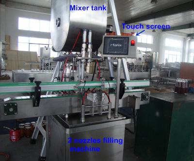 China Full Automatic Glass Bottle Filling Machine For Fruit Sauce , High Viscosity for sale