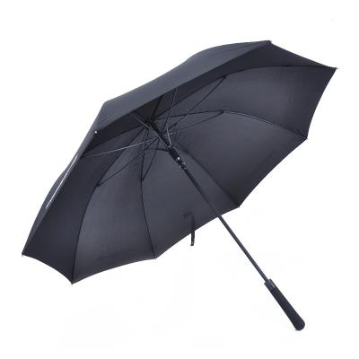 China Modern Plastic Promotional Custom Cheap Big Size Black Golf Straight Umbrella for sale