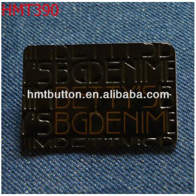 China Sustainable metal patches for jeans; custom metal logo for sale