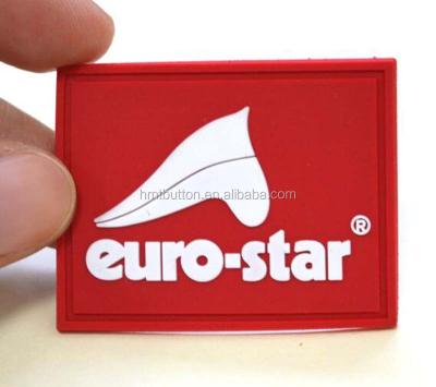 China Sustainable Custom Size And Soft Logo 3D PVC Rubber Label / Rubber Label for sale