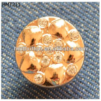 China Viable metal rhinestone bead button embellishment for sale