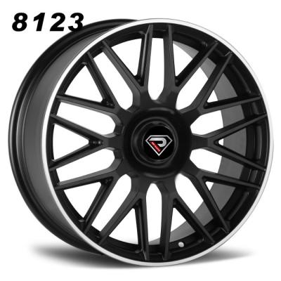 China ALLOY WHEELSHOME Rep 8123 20inch Multi-Y Spokes Black Machined Lip Alloy Wheels for sale