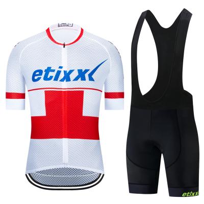 China NEW breathable pink etixx men's summer Mtb bicycle wear Ropa Srtswear bike cycling cycling gear set for sale