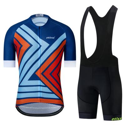 China high quality etixxl cycling tank top and bib shorts breathable 2022 tight fit summer men short sleeve kit mtb bike cycling shirt for sale