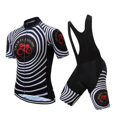 China Breathable Black Teleyi Cycling Team Clothing Bike Jersey 20D Bike Shorts Ropa Ciclismo Quick Dry Mens Summer BIKING Maillot Culotte Set for sale